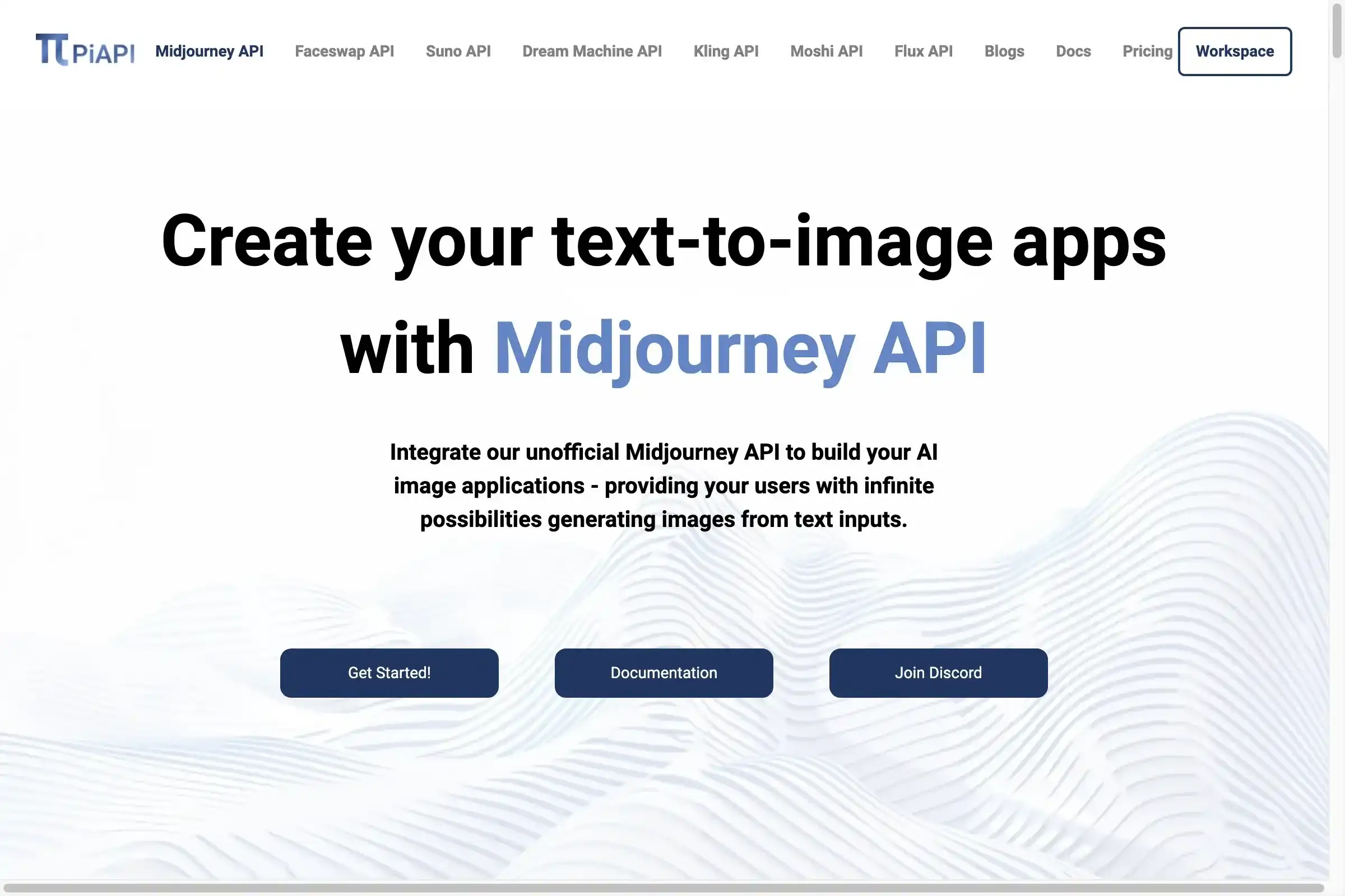 Midjourney API by PiAPI